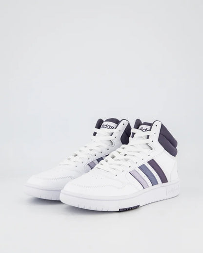 A-P66 (Adidas hoop 3.0 mid women shoes white/silver dawn) 82396735 ADIDAS