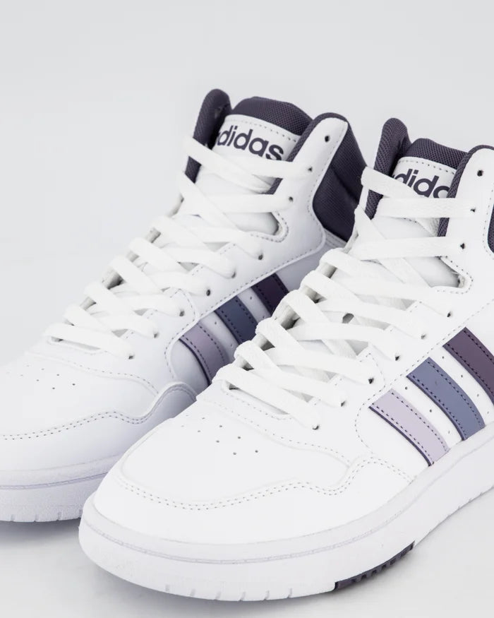 A-P66 (Adidas hoop 3.0 mid women shoes white/silver dawn) 82396735 ADIDAS