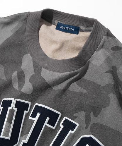 NTA-H16 (Nautica arch logo short sleeve camoflough t-shirt grey) 62697391