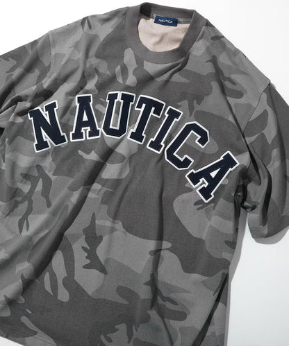 NTA-H16 (Nautica arch logo short sleeve camoflough t-shirt grey) 62697391