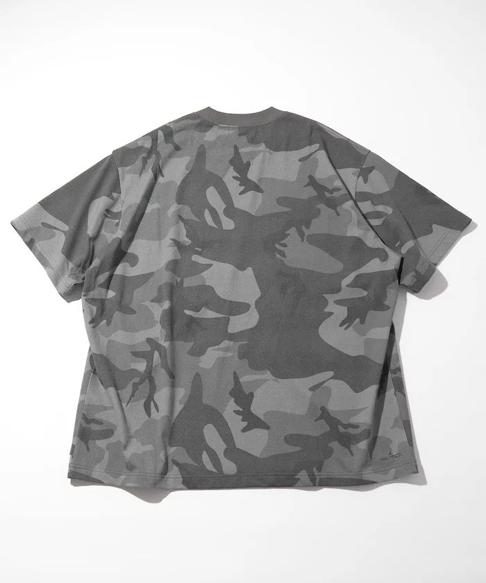 NTA-H16 (Nautica arch logo short sleeve camoflough t-shirt grey) 62697391