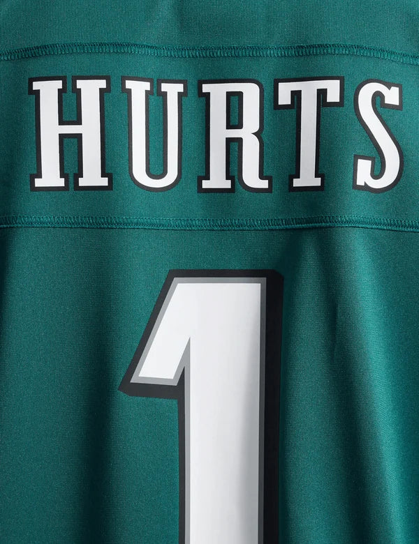 NA-G50 (Nike nfl philadelphia eagles jalen hurts #1 home game jersey sport teal) 926910000