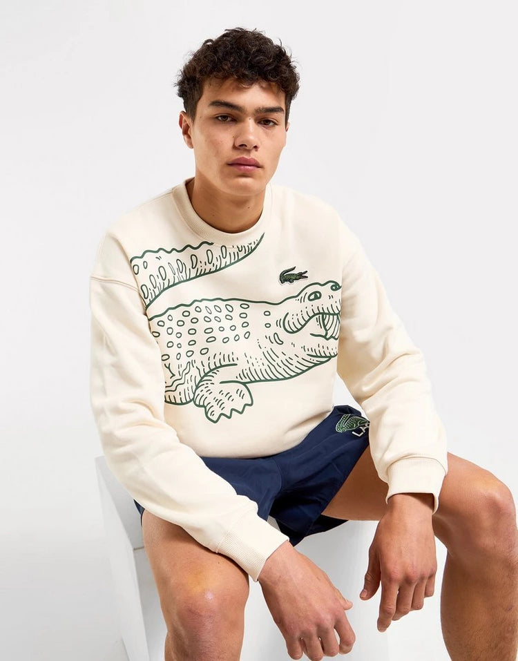 LCA-Z22 (Lacoste big croc loose fit sweatshirt flour) 725910108