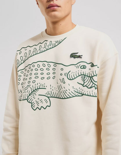 LCA-Z22 (Lacoste big croc loose fit sweatshirt flour) 725910108