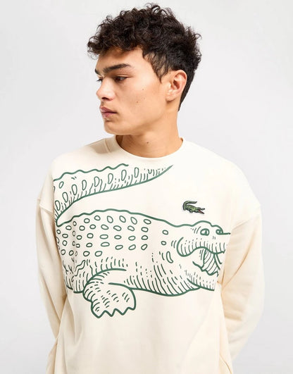 LCA-Z22 (Lacoste big croc loose fit sweatshirt flour) 725910108