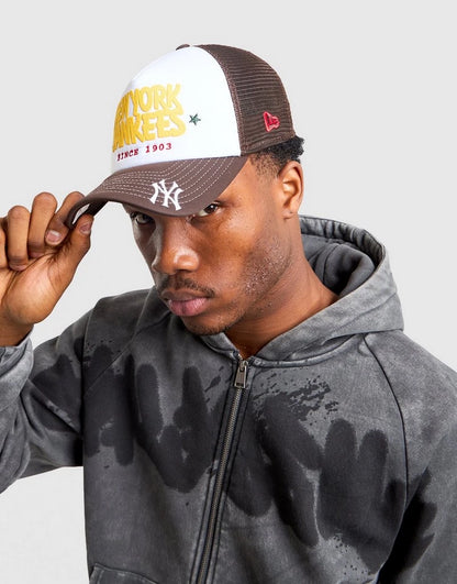 NEC-K70 (New era 940 A frame puff trucker new york yankees optic white/burnt wood osfm) 112592890