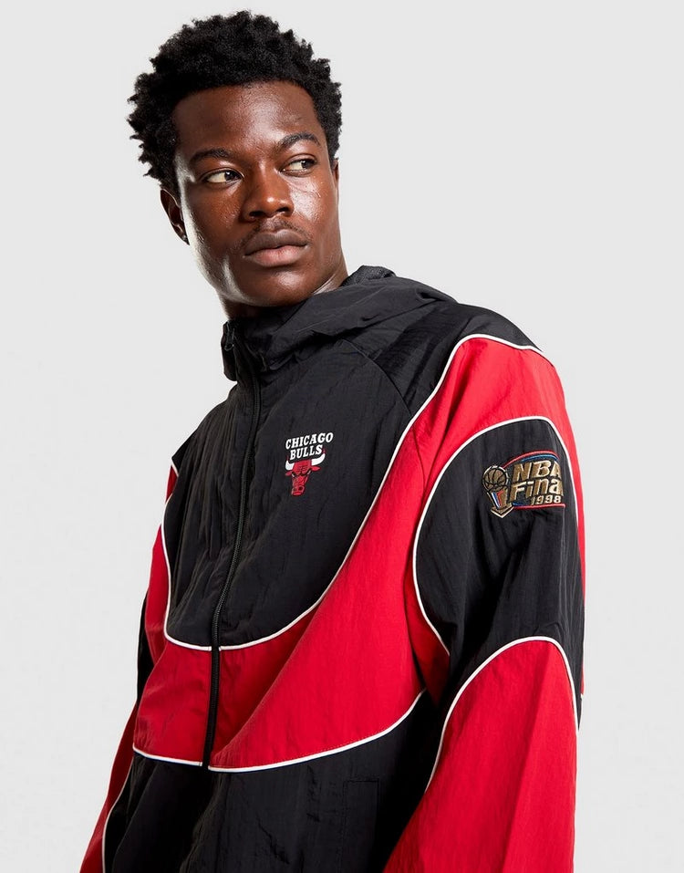 MNA-S50 (Mitchell & ness nylon tracksuit jacket chicago bulls black/red) 42698636