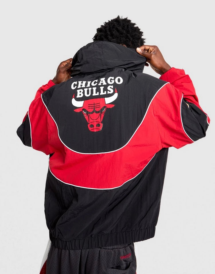 MNA-S50 (Mitchell & ness nylon tracksuit jacket chicago bulls black/red) 42698636