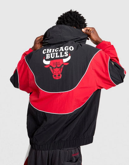 MNA-S50 (Mitchell & ness nylon tracksuit jacket chicago bulls black/red) 42698636