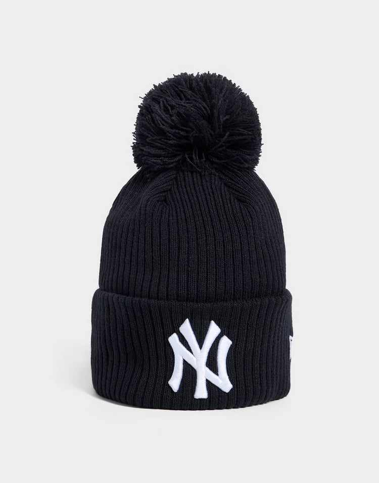 NEC-O73 (New era leagues icon new york yankees pom knit beanie in official team colours) 52692395