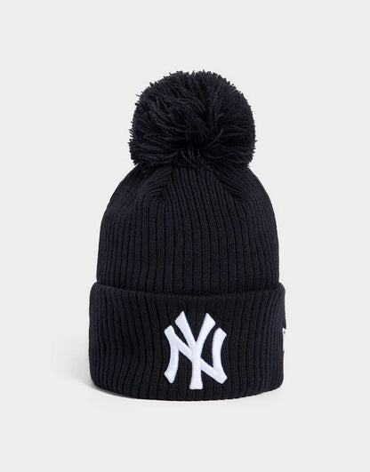 NEC-O73 (New era leagues icon new york yankees pom knit beanie in official team colours) 52692395
