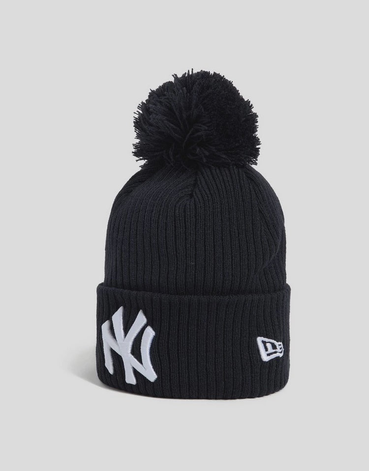 NEC-O73 (New era leagues icon new york yankees pom knit beanie in official team colours) 52692395