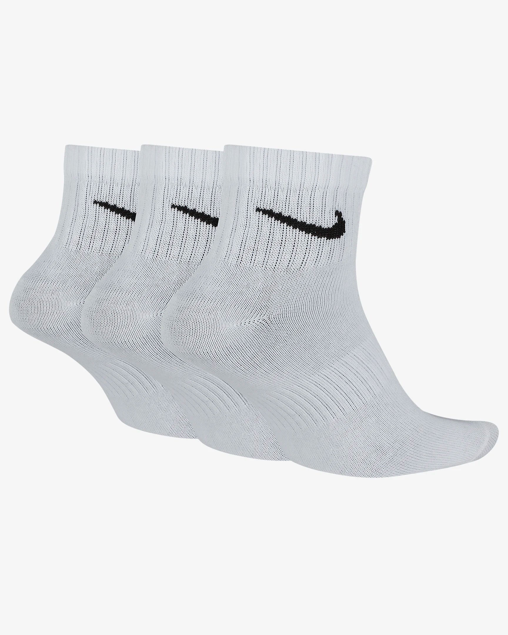 NA-R42 (Nike everyday lightweight training 3 pack ankle socks white/black) 62391535 NIKE
