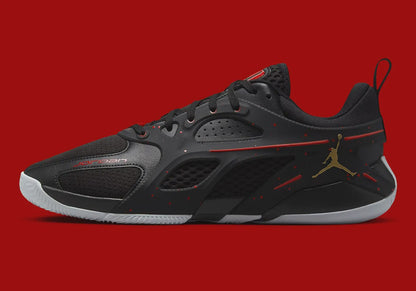 N-L139 (Nike jordan heir basketball shoes black/red)