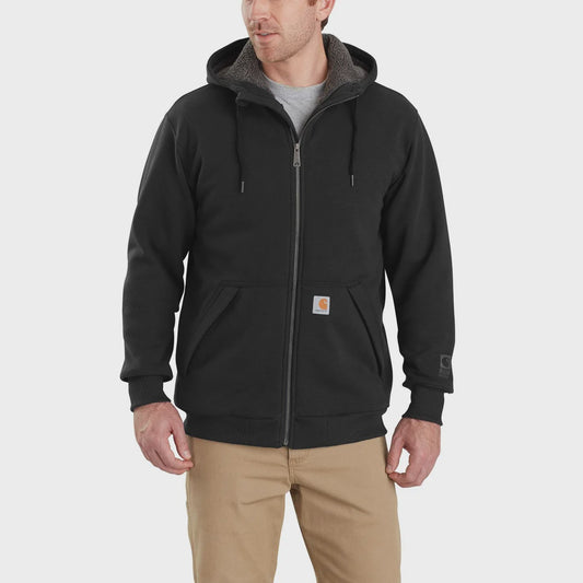 CHA-U9 (Carhartt rain defender relaxed fit mid weight sherpa-lined full zip sweatshirt black) 82699728