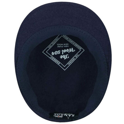 K-K (Kangol 504 Cheese cutter flat wool dark blue) 92594695