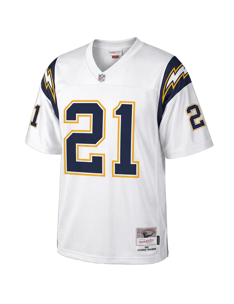 MNA-I52 (Mitchell & ness nfl san diego chargers 2001 ladainian tomlinson legacy jersey white) 726910869