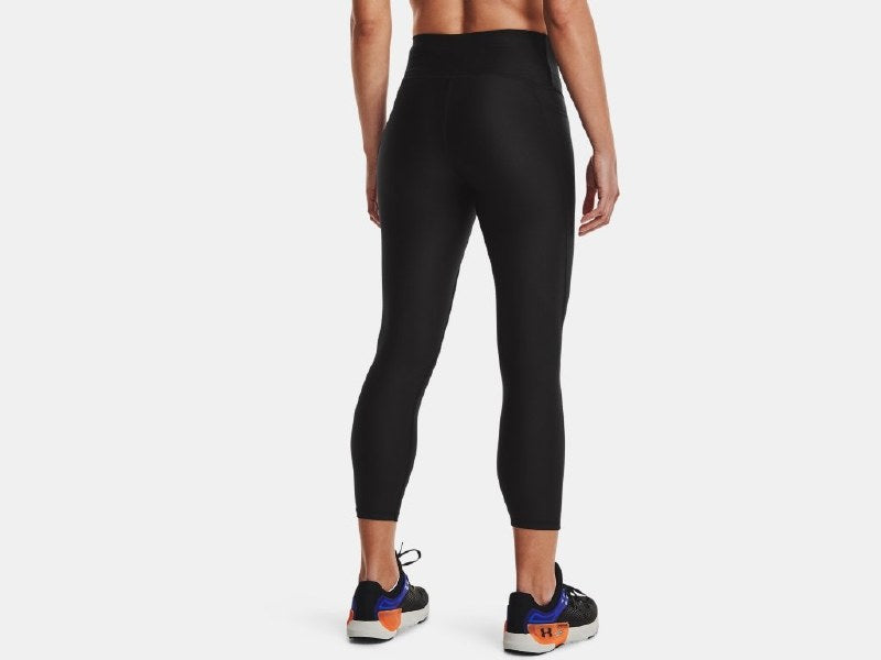 UAA-H13 (Under armour womens heat gear hi rise 7/8 pocket tights black/white) 82493913