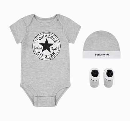 CTA-F (Converse baby chuck patch 3 piece set grey heather) 72692000