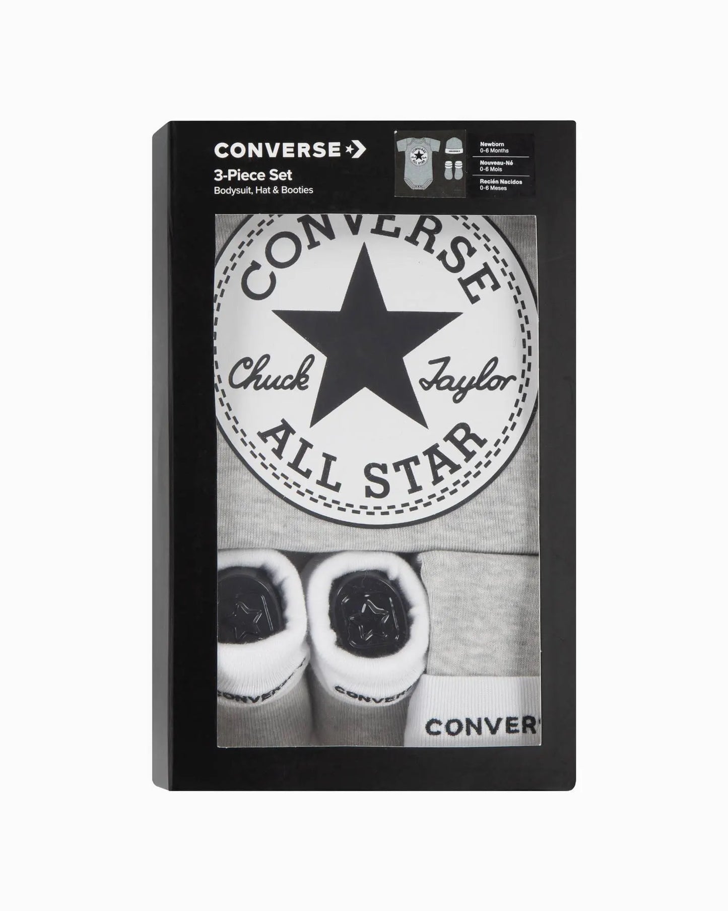 CTA-F (Converse baby chuck patch 3 piece set grey heather) 72692000