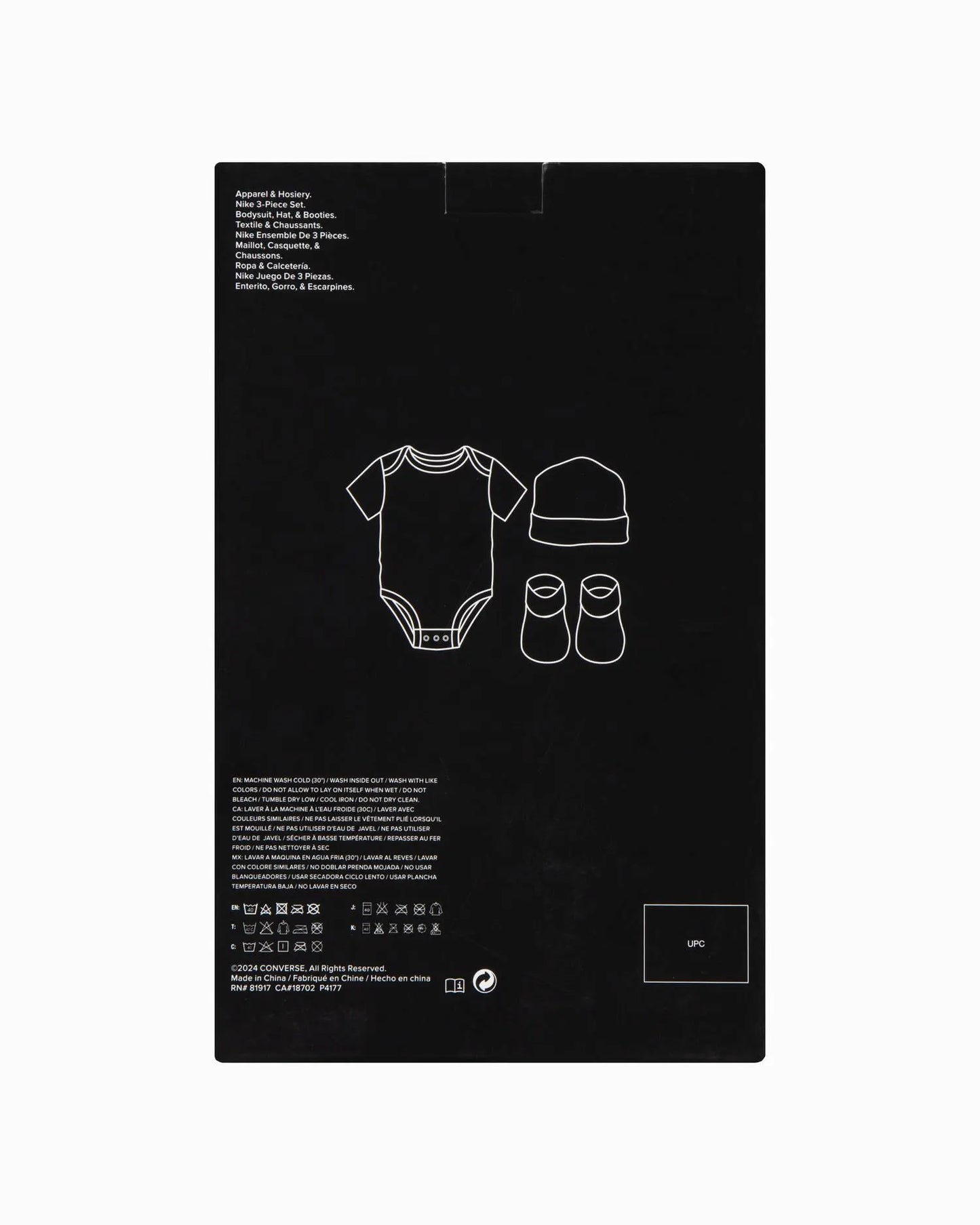 CTA-F (Converse baby chuck patch 3 piece set grey heather) 72692000