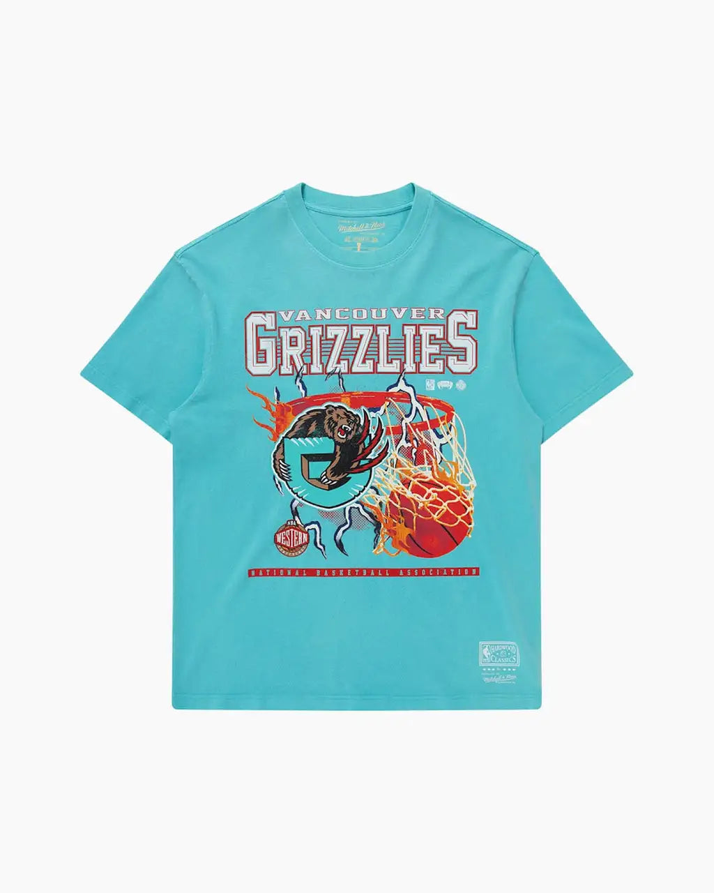 MNA-G35 (Mitchell and ness lightning hoop tee grizzlies teal) 22493478