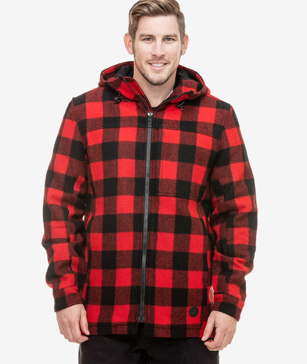 SNA-G (Swanndri check hudson hoodie red/black) 823915714 SWANNDRI