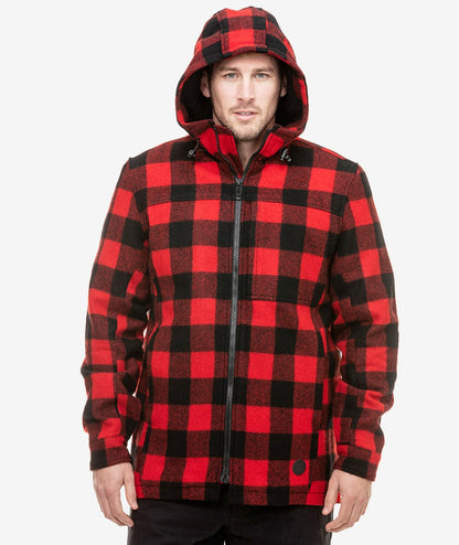 SNA-G (Swanndri check hudson hoodie red/black) 823915714 SWANNDRI