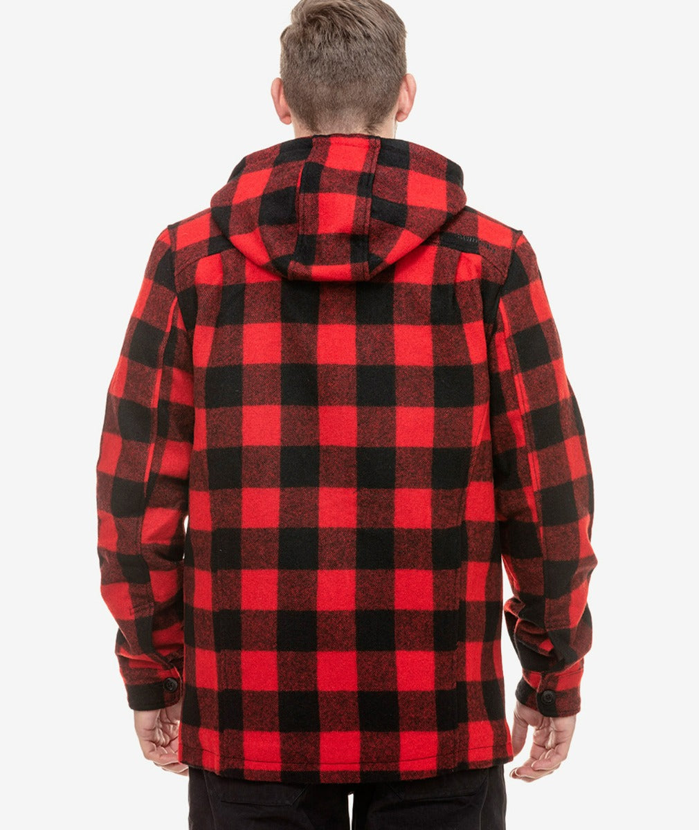 SNA-G (Swanndri check hudson hoodie red/black) 823915714 SWANNDRI