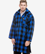 SNA-H (Swanndri check mosgiel wool bushshirt with zip front blue/black) 823918095 SWANNDRI