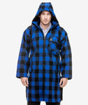 SNA-H (Swanndri check mosgiel wool bushshirt with zip front blue/black) 823918095 SWANNDRI