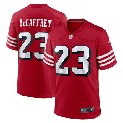 NA-V47 (Nike san francisco 49ers christian mc caffrey game alternate player jersey gym red) 102599086