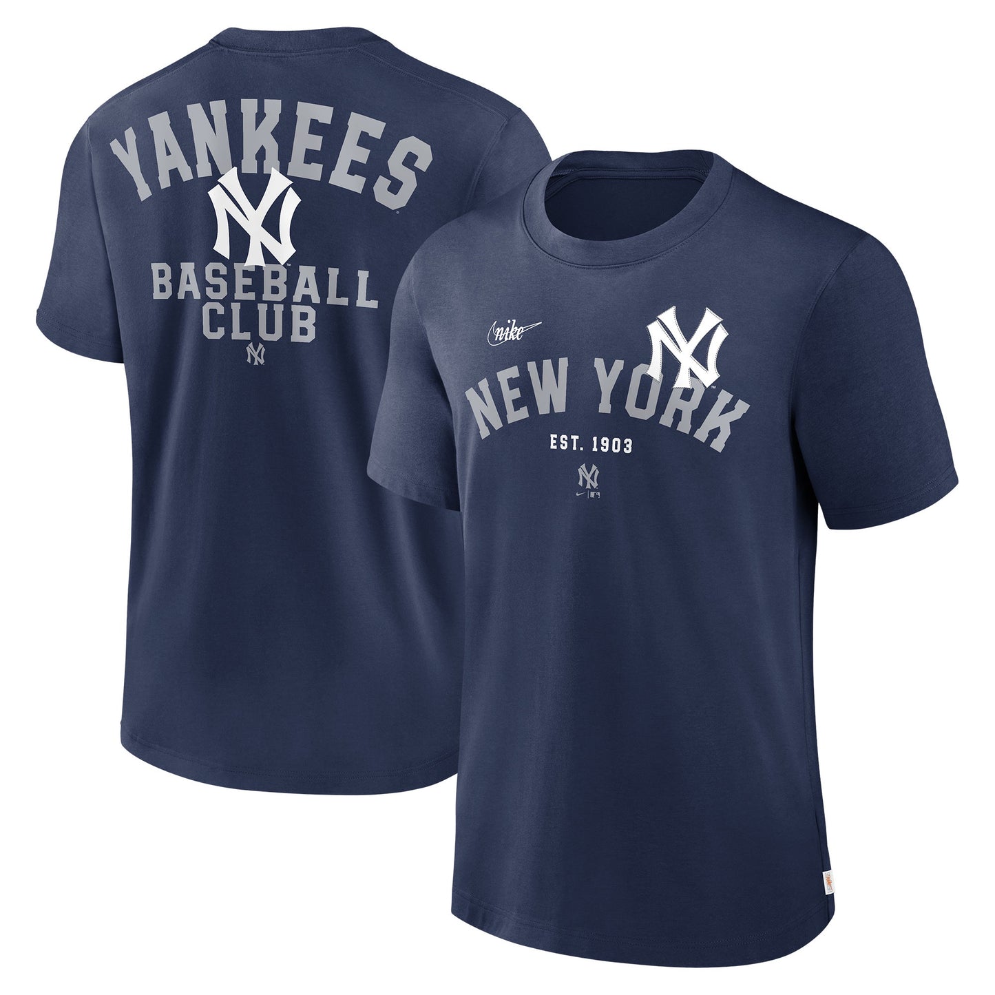 NA-P43 (Nike MLB cup rwnd slgn short sleeve yankees tee midnight navy) 112394347