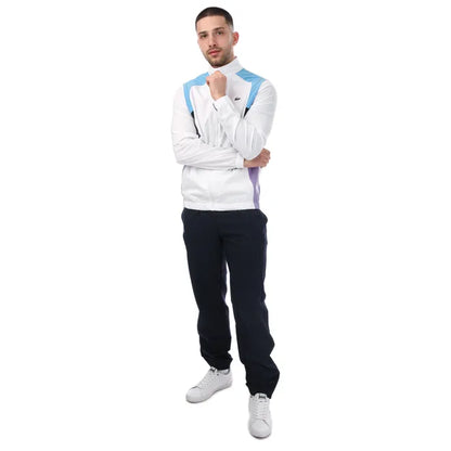 LCA-Y19 (Lacoste sport colour block tennis player poly tracksuit white) 4249