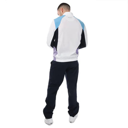 LCA-Y19 (Lacoste sport colour block tennis player poly tracksuit white) 4249