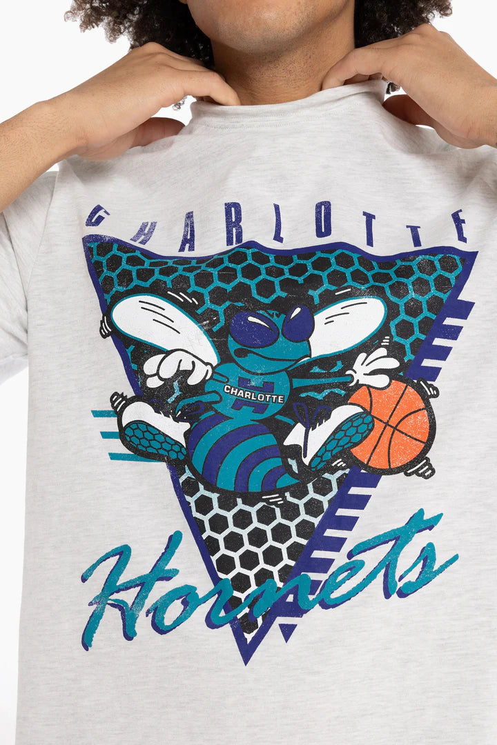 MNA-T33 (Mitchell and ness tri logo tee hornets silver marle bros) 112393477