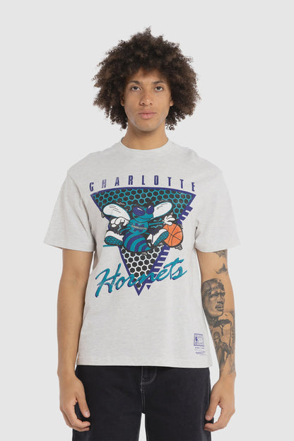 MNA-T33 (Mitchell and ness tri logo tee hornets silver marle bros) 112393477