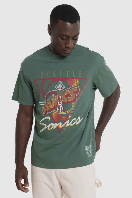 MNA-Y33 (Mitchell and ness tri logo tee sonics green) 112393477