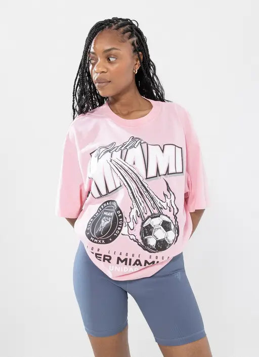 MNA-R40 (Mitchell & ness inter miami stack tee soft pink) 122493478