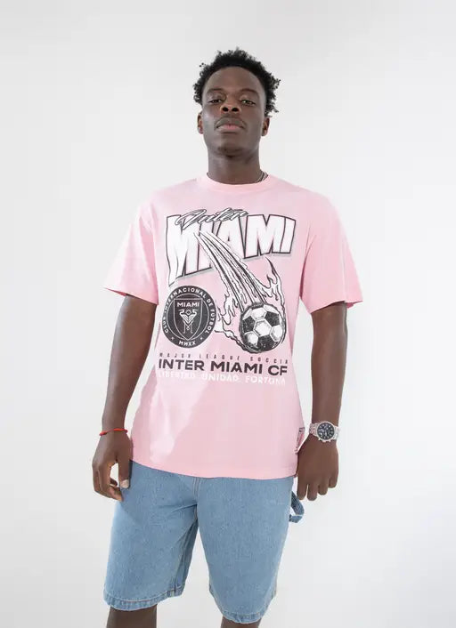 MNA-R40 (Mitchell & ness inter miami stack tee soft pink) 122493478