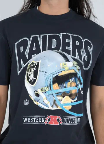 MNA-X33 (Mitchell and ness vintage helmet tee raiders faded black) 112393477