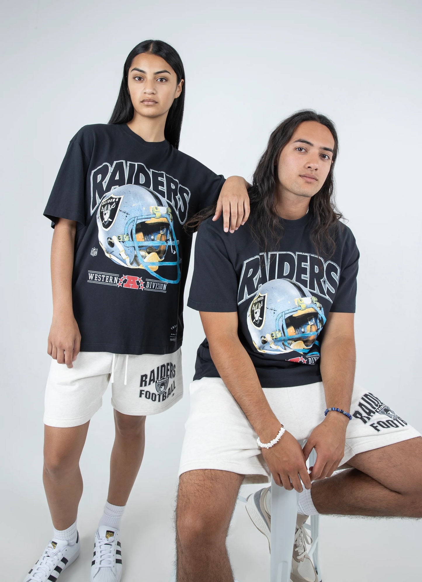 MNA-X33 (Mitchell and ness vintage helmet tee raiders faded black) 112393477