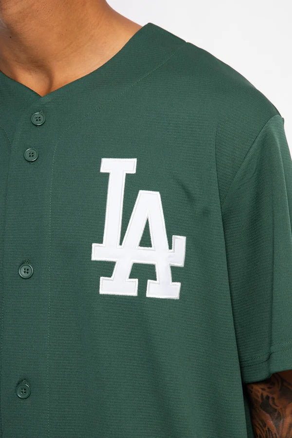 MJA-V9 (Majestic mlb vintage replica jersey dodgers dark cedar) 32295652 MAJESTIC