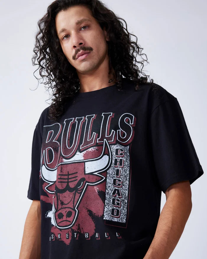 MNA-B23 (Mitchell and ness brush off tee bulls faded black) 122293478