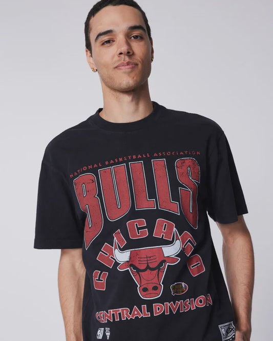 MNA-K22 (Mitchell and ness division arch tee bulls faded black) 102293478