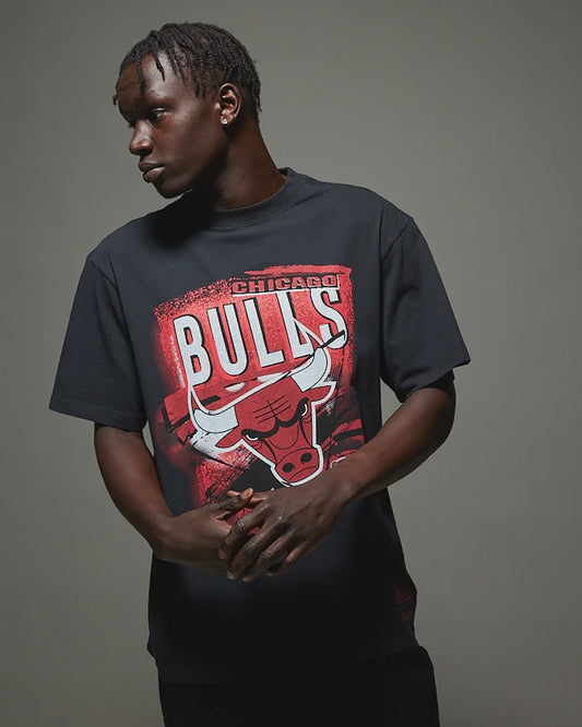 MNA-H31 (Mitchell and ness abstract tee bulls faded black) 102393477