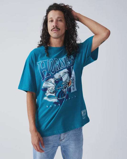 MNA-C23 (Mitchell and ness brush off tee hornets faded teal) 122293478