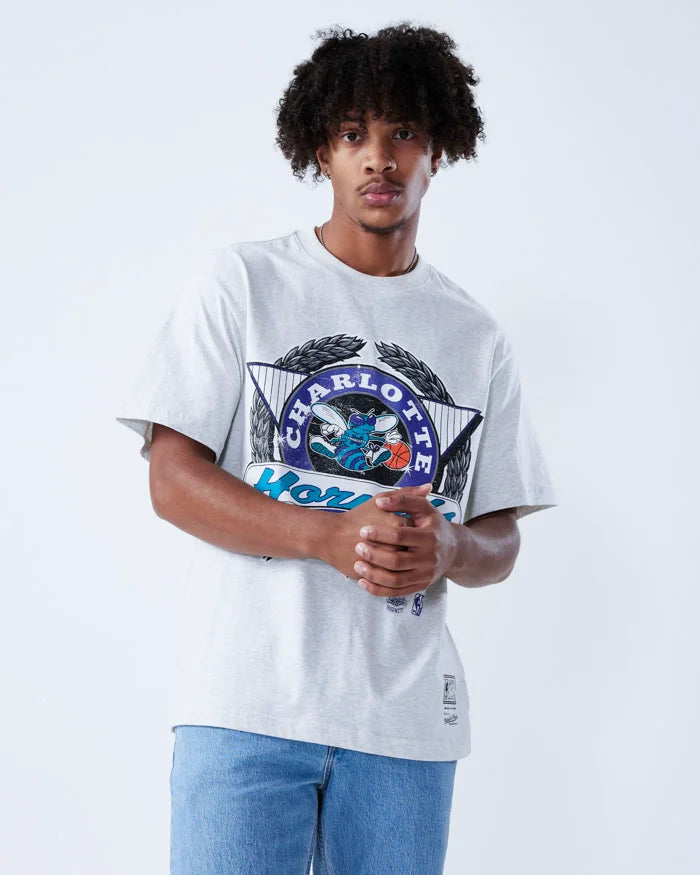 MNA-O27 (Mitchell and ness dash tee hornets silver marle) 52393478