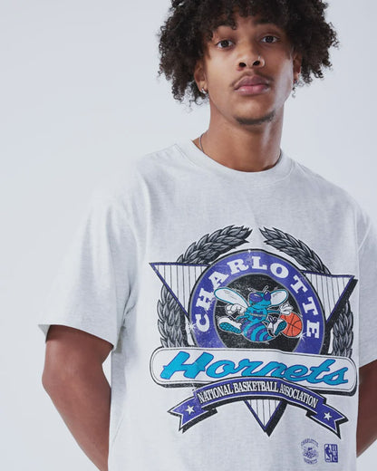 MNA-O27 (Mitchell and ness dash tee hornets silver marle) 52393478