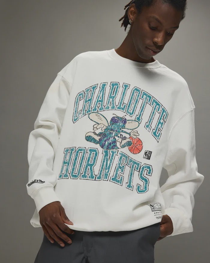 MNA-Y36 (Mitchell and ness ivy arch crew hornets vintage white) 72495652